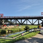 Bau der neuen Eisenbahnbrücke 2024