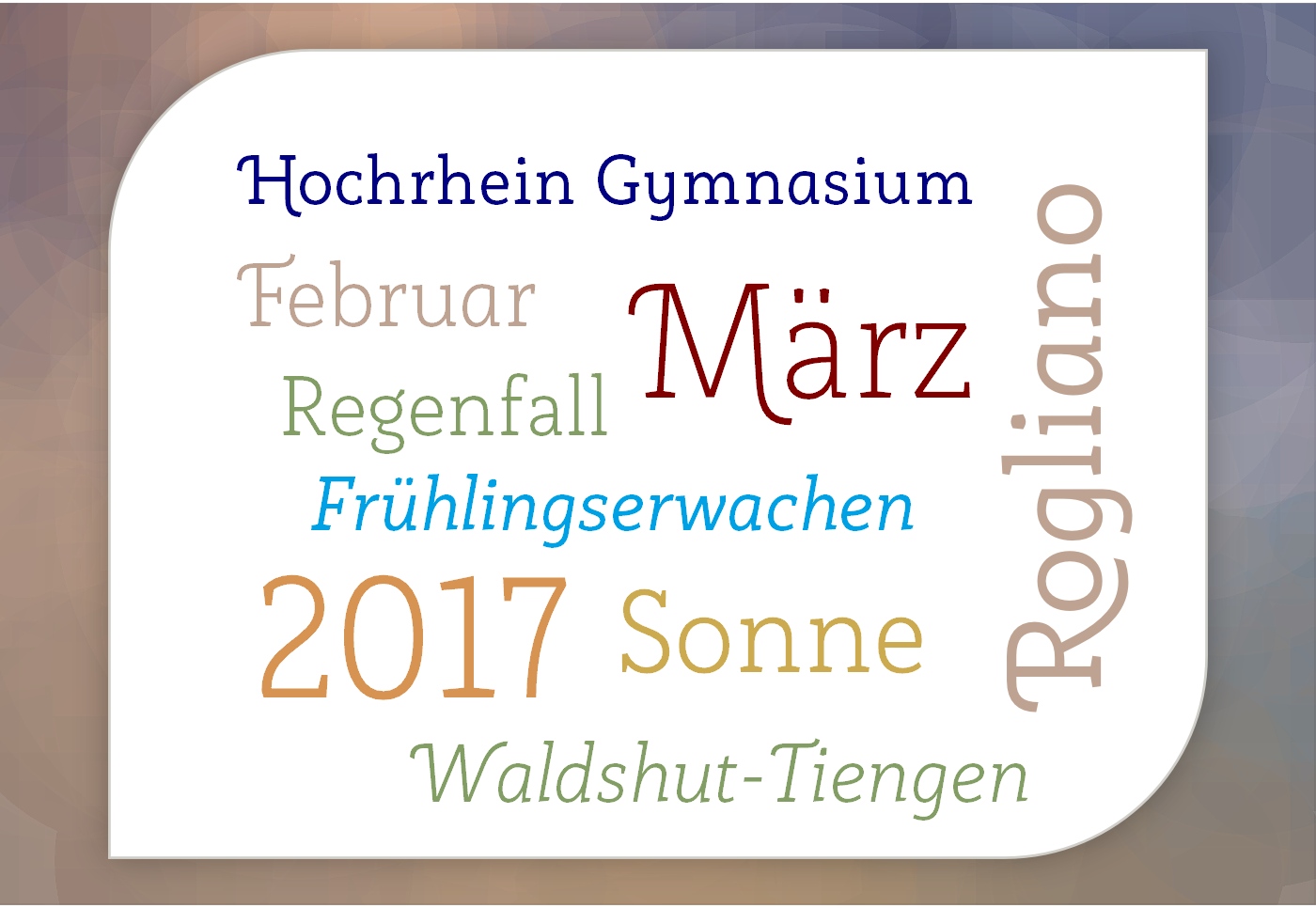 Wortesalat in der Schriftart "Rogliano" (Grafik: Martin Dühning)