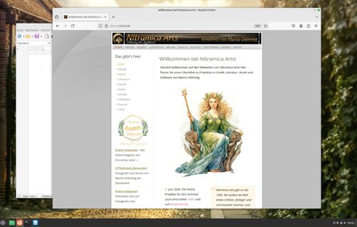 Die Niarts-Webseite im Juli 2024 im Webbrowser Firefox auf Mint Linux 22
