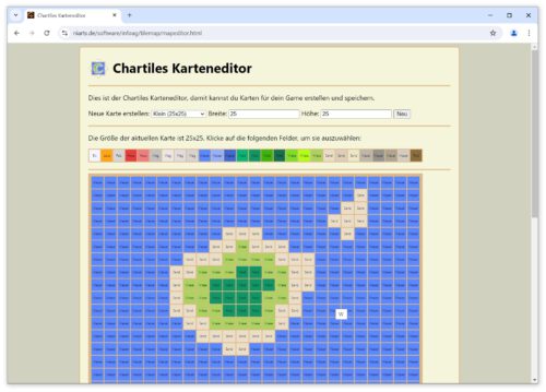 Der Karteneditor Chartiles in der Version 0.41 (Screenshot)