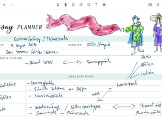Essayplanung in Noteshelf
