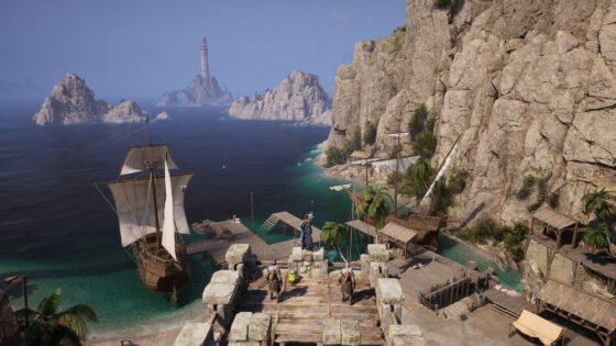 Der Hafen von Vienta - hier kann man auch eine kleine Sightseeing-Tour an der Küste chartern (Screenshot).