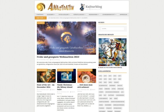 Die Webseite www.anastratin.de an Weihnachten 2024